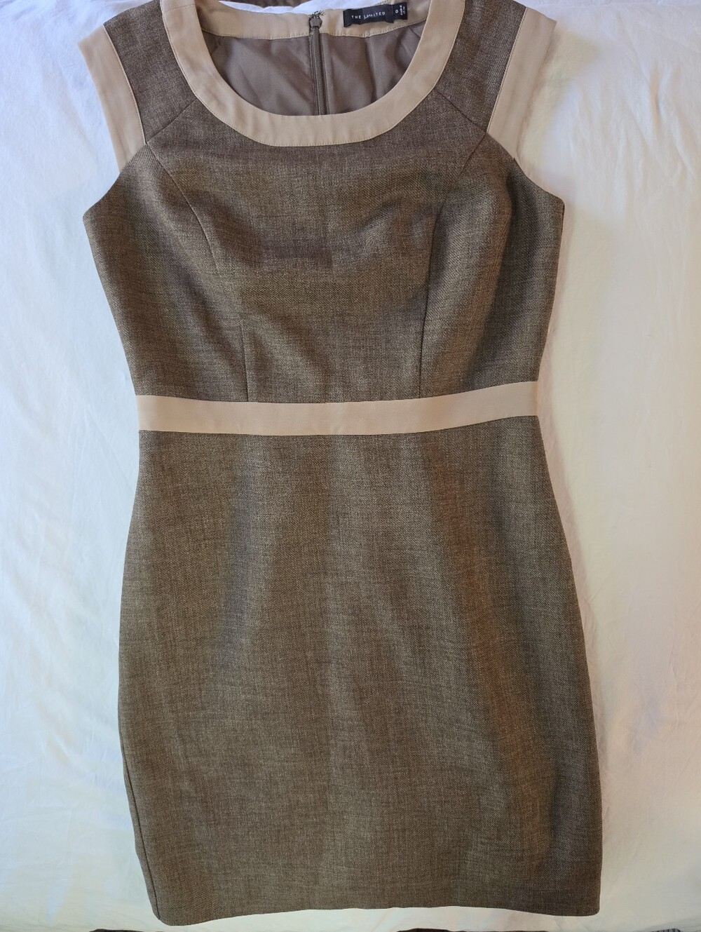 The Limited Brown Colorblock Sheath Pencil Dress Office Siren Workwear Size 0
